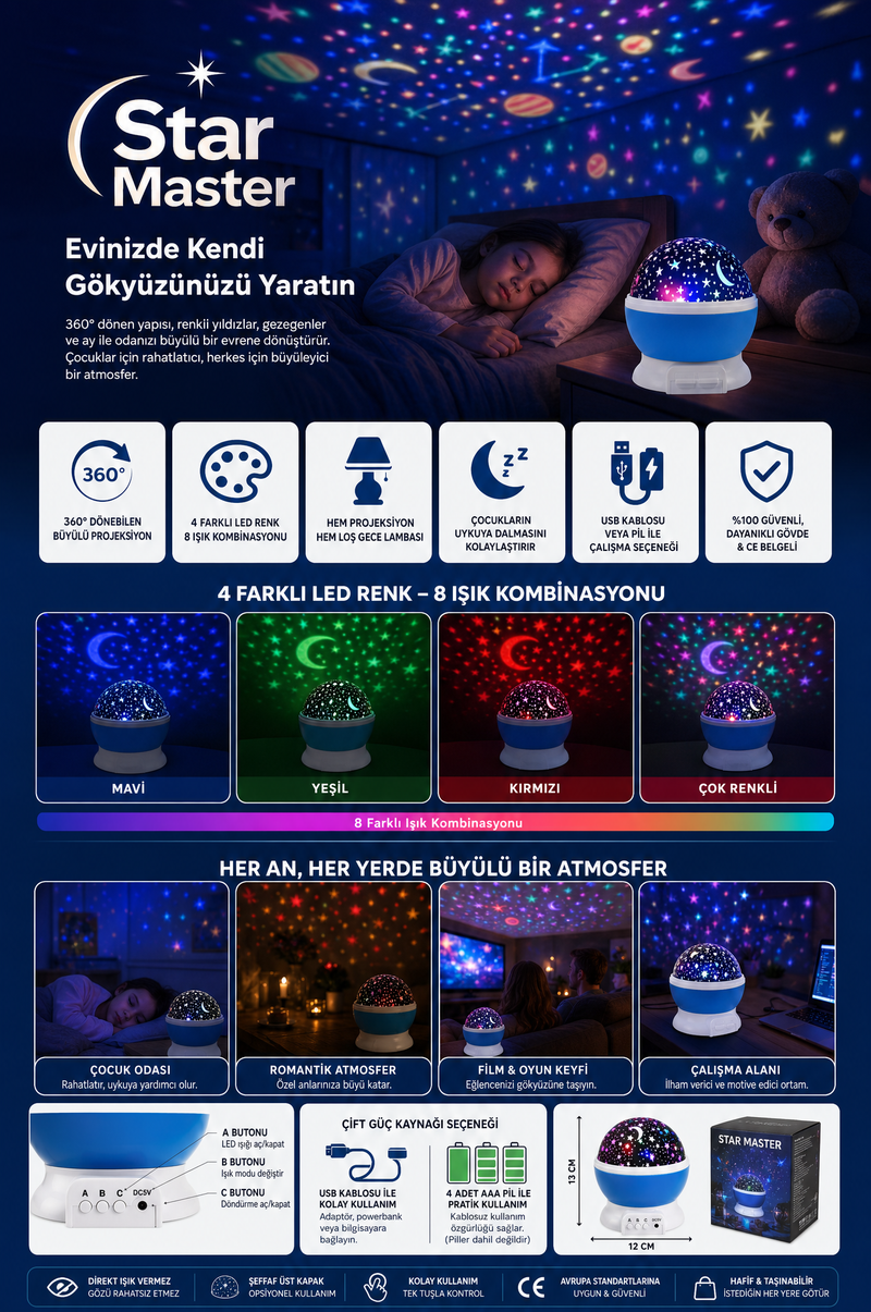 Starmaster™ 🌌 Işıklı Yıldız Şöleni